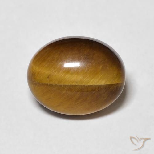 3.05ct Naturale Marrone dorato Occhio di tigre, Ovale, Opaco