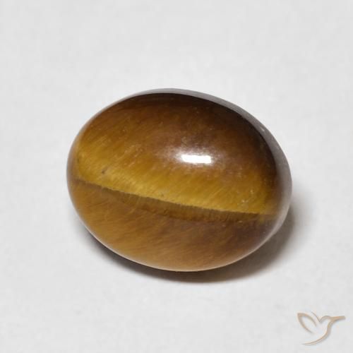 Occhio di tigre Marrone dorato naturale da 3.05 ct, Ovale, Opaco