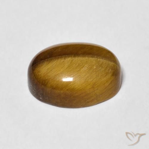 Occhio di tigre Marrone dorato naturale da 3.05 ct, Ovale, Opaco