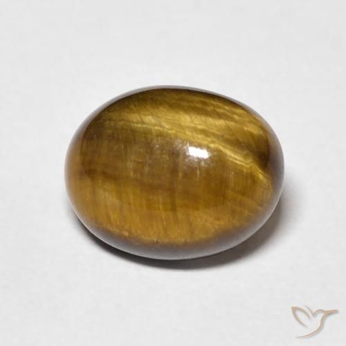 3.30ct Naturale Marrone dorato Occhio di tigre, Ovale, Opaco