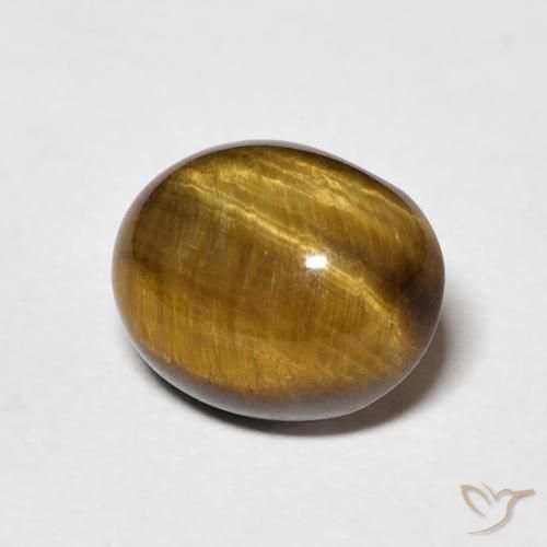 Occhio di tigre Marrone dorato naturale da 3.30 ct, Ovale, Opaco