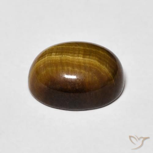 Occhio di tigre Marrone dorato naturale da 3.30 ct, Ovale, Opaco