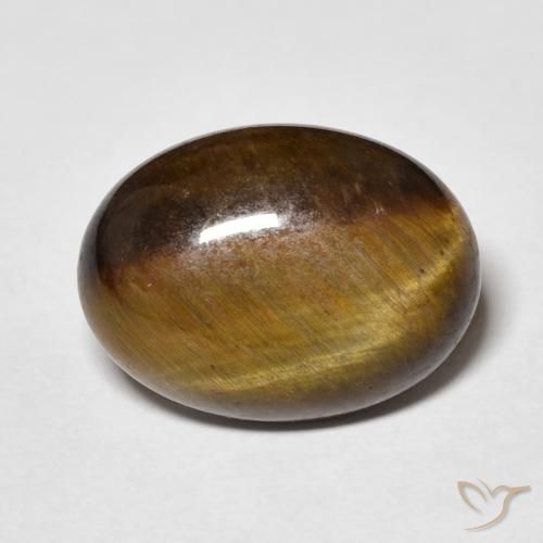 8.85ct Naturale Marrone caldo Occhio di tigre, Ovale, Opaco