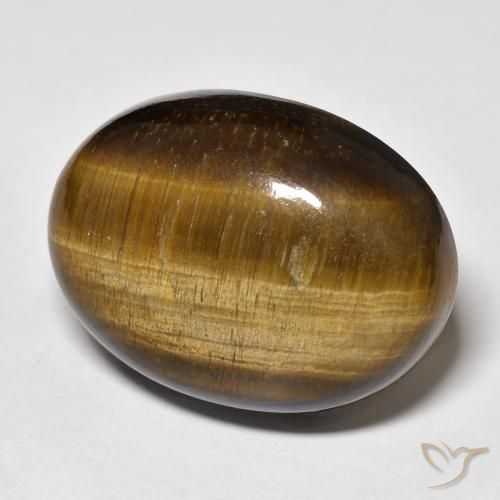 Occhio di tigre Medium Light-Brown naturale da 36.66 ct, Ovale, Opaco