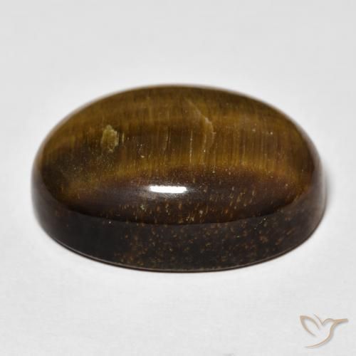 Occhio di tigre Medium Light-Brown naturale da 36.66 ct, Ovale, Opaco