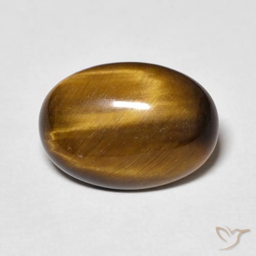 4.47ct Naturale Marrone caldo Occhio di tigre, Ovale, Opaco