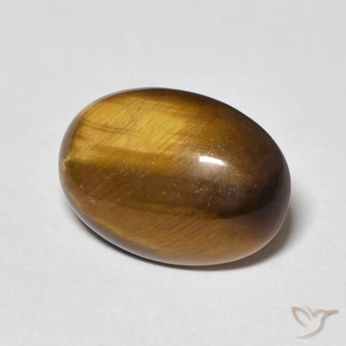 Occhio di tigre Marrone caldo naturale da 4.47 ct, Ovale, Opaco