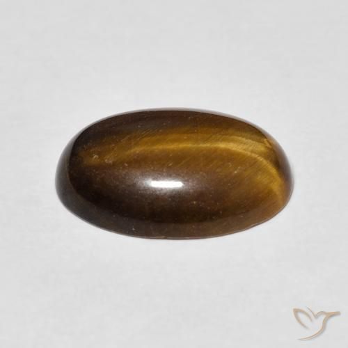 Occhio di tigre Marrone caldo naturale da 4.47 ct, Ovale, Opaco