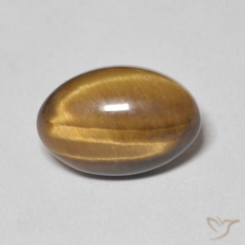 3.71ct Naturale Marrone caldo Occhio di tigre, Ovale, Opaco