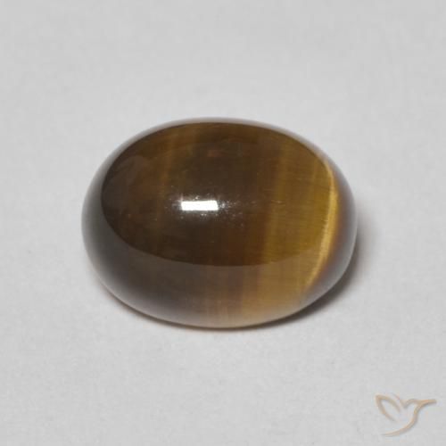 2.09ct Naturale Marrone medio Occhio di tigre, Ovale, Opaco