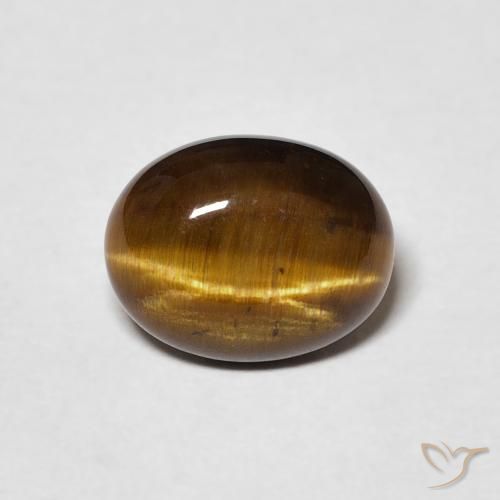 1.68ct Naturale Marrone caldo Occhio di tigre, Ovale, Opaco
