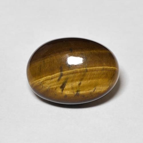 5.06ct Naturale Marrone dorato Occhio di tigre, Ovale, Opaco