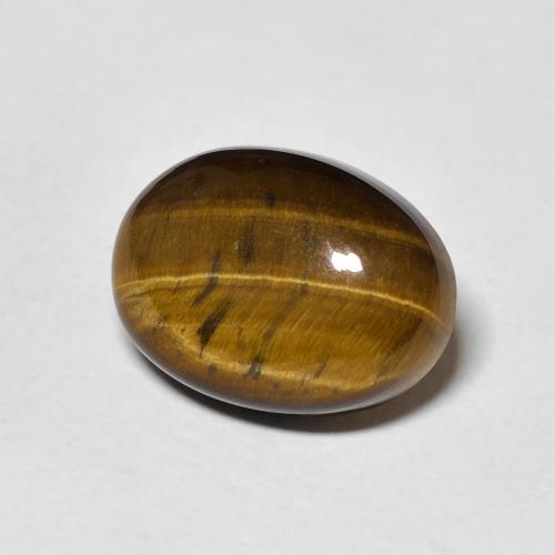 Occhio di tigre Marrone dorato naturale da 5.06 ct, Ovale, Opaco