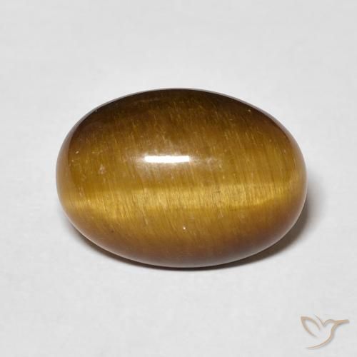 4.52ct Naturale Marrone giallastro Occhio di tigre, Ovale, Opaco