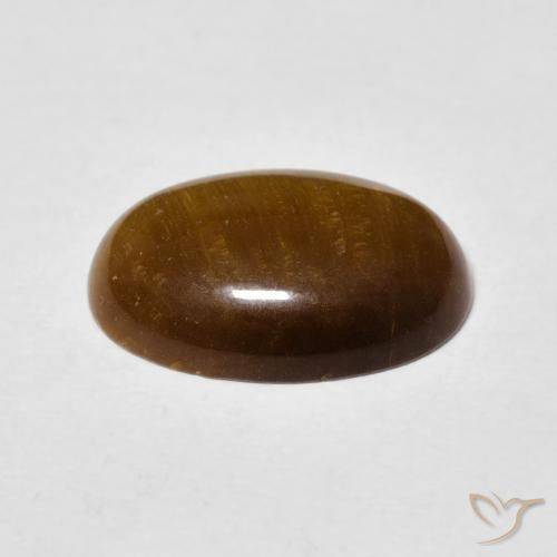 Occhio di tigre Marrone giallastro naturale da 4.52 ct, Ovale, Opaco
