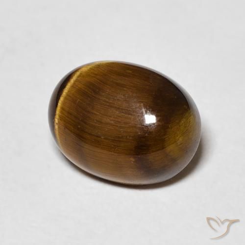 Occhio di tigre Marrone dorato naturale da 2.16 ct, Ovale, Opaco