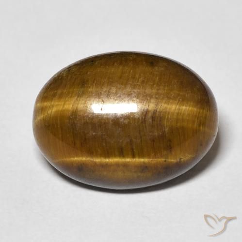 Occhio di tigre Marrone dorato naturale da 9.46 ct, Ovale, Opaco