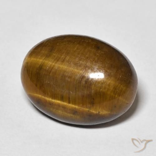 Occhio di tigre Marrone dorato naturale da 9.46 ct, Ovale, Opaco