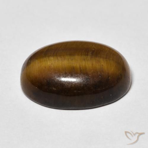 Occhio di tigre Marrone dorato naturale da 9.46 ct, Ovale, Opaco