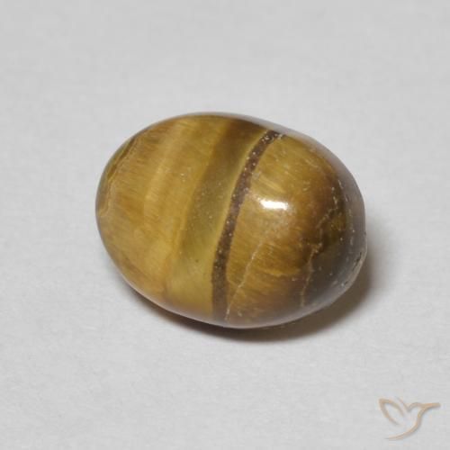 Occhio di tigre Marrone caldo naturale da 1.60 ct, Ovale, Opaco