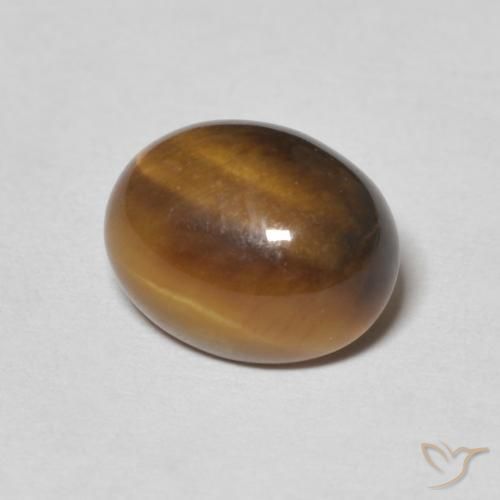 Occhio di tigre Marrone caldo naturale da 3.12 ct, Ovale, Opaco