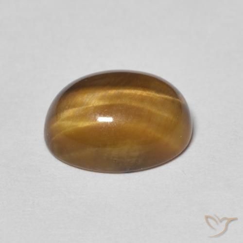 Occhio di tigre Marrone caldo naturale da 3.12 ct, Ovale, Opaco