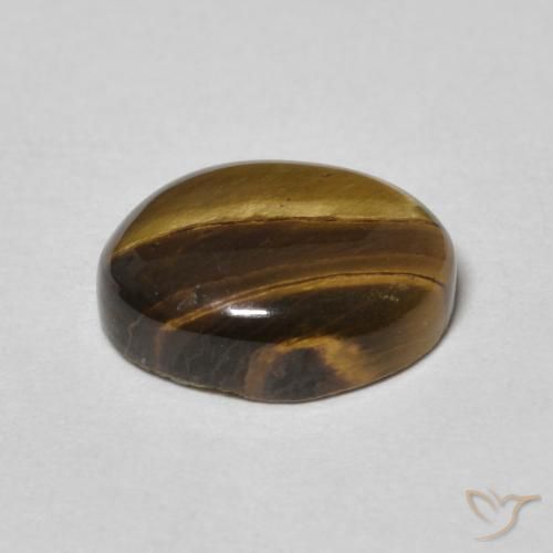 Occhio di tigre Marrone dorato naturale da 3.27 ct, Ovale, Opaco