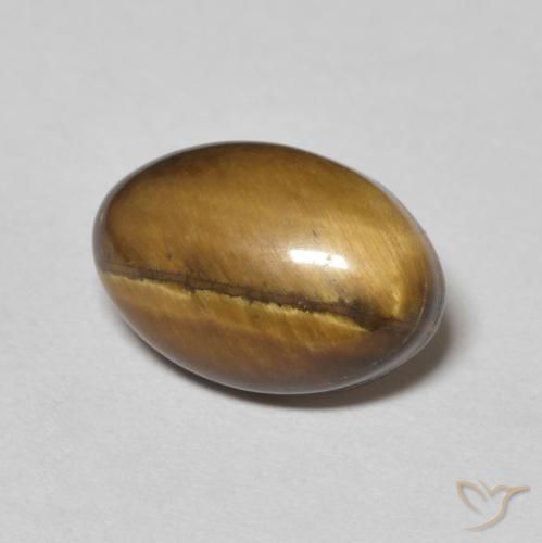 Occhio di tigre Marrone giallastro naturale da 3.78 ct, Ovale, Opaco