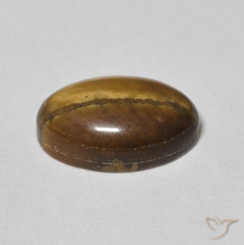 Occhio di tigre Marrone giallastro naturale da 3.78 ct, Ovale, Opaco