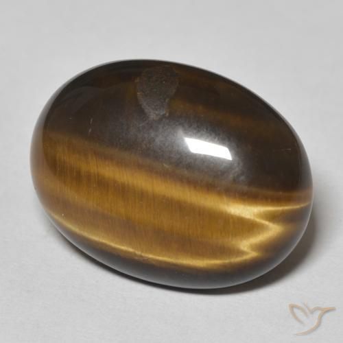 Occhio di tigre Marrone dorato naturale da 14.88 ct, Ovale, Opaco