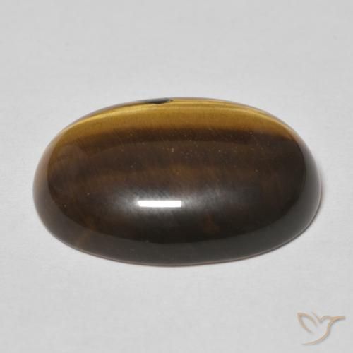 Occhio di tigre Marrone dorato naturale da 14.88 ct, Ovale, Opaco