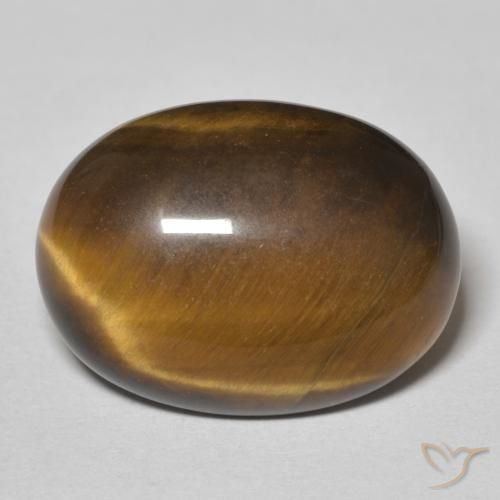 Occhio di tigre Marrone dorato naturale da 13.59 ct, Ovale, Opaco