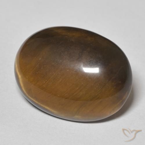 Occhio di tigre Marrone dorato naturale da 13.59 ct, Ovale, Opaco