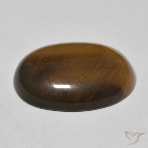 Occhio di tigre Marrone dorato naturale da 13.59 ct, Ovale, Opaco
