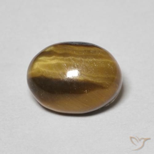 Occhio di tigre Medium Light-Brown naturale da 1.68 ct, Ovale, Opaco