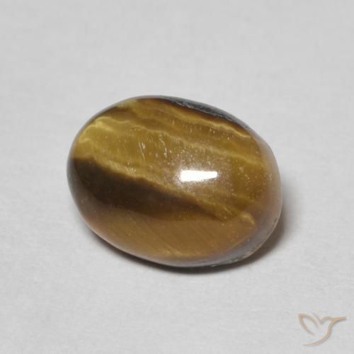 Occhio di tigre Medium Light-Brown naturale da 1.68 ct, Ovale, Opaco