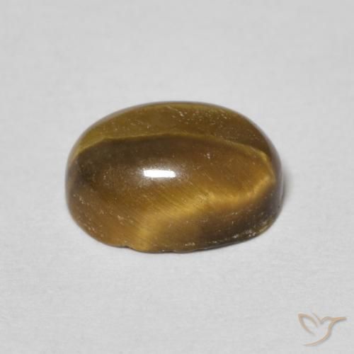 Occhio di tigre Medium Light-Brown naturale da 1.68 ct, Ovale, Opaco