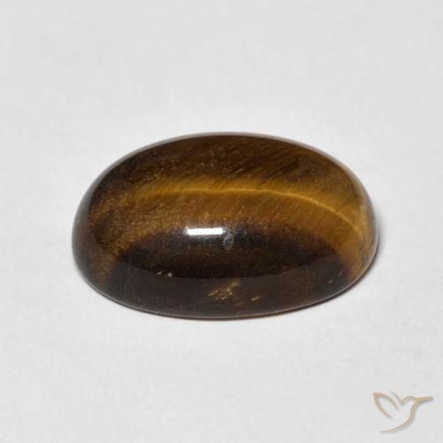 Occhio di tigre Marrone medio naturale da 6.35 ct, Ovale, Opaco