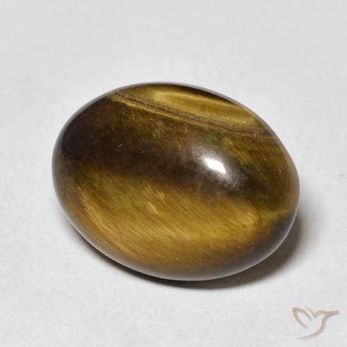 Occhio di tigre Marrone dorato naturale da 8.99 ct, Ovale, Opaco