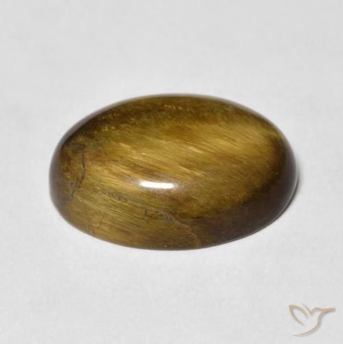 Occhio di tigre Marrone dorato naturale da 8.99 ct, Ovale, Opaco