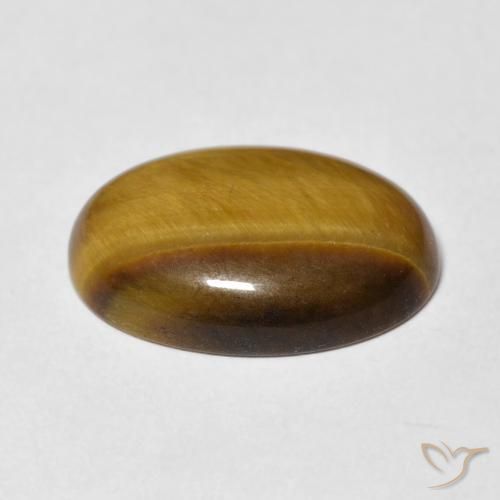 Occhio di tigre Marrone medio naturale da 9.25 ct, Ovale, Opaco