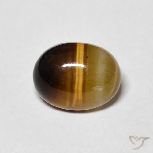 1.82ct Naturale Marrone dorato Occhio di tigre, Ovale, Opaco