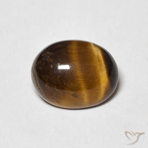 1.71ct Naturale Marrone giallastro Occhio di tigre, Ovale, Opaco
