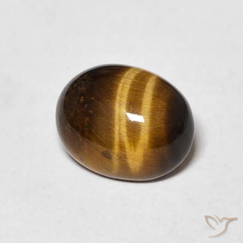 Occhio di tigre Marrone giallastro naturale da 1.71 ct, Ovale, Opaco