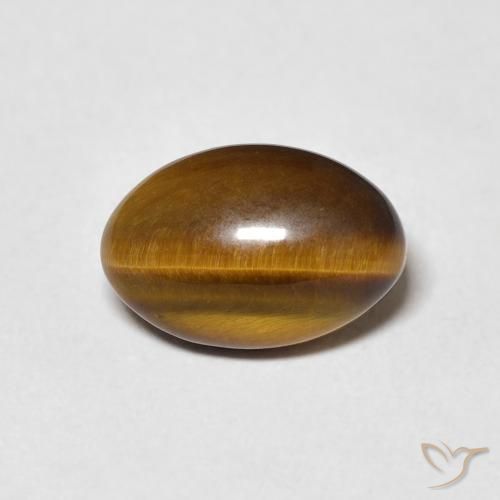 4.04ct Naturale Marrone caldo Occhio di tigre, Ovale, Opaco