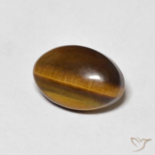 Occhio di tigre Marrone caldo naturale da 4.04 ct, Ovale, Opaco