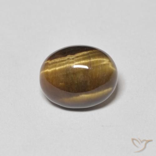 3.85ct Naturale Marrone dorato Occhio di tigre, Ovale, Opaco