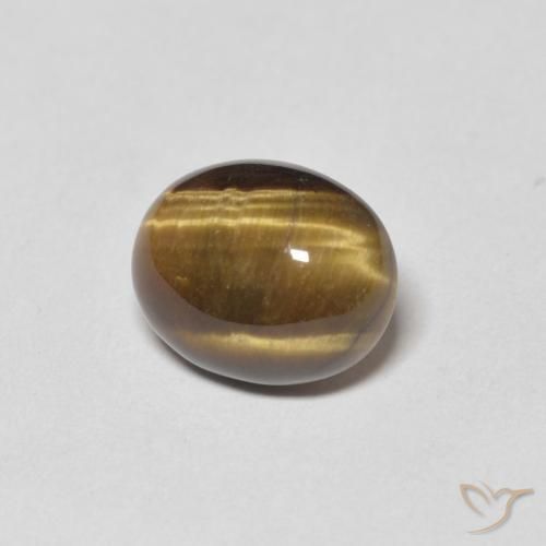 Occhio di tigre Marrone dorato naturale da 3.85 ct, Ovale, Opaco
