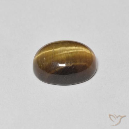 Occhio di tigre Marrone dorato naturale da 3.85 ct, Ovale, Opaco