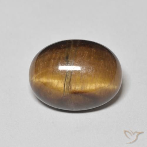 10.44ct Naturale Marrone medio Occhio di tigre, Ovale, Opaco